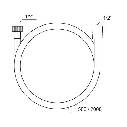Ravak X07P176 - пластмасов душ маркуч 150 см, лъскав хром