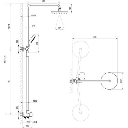 Ravak X07P232 - Душ комплект, лъскав хром