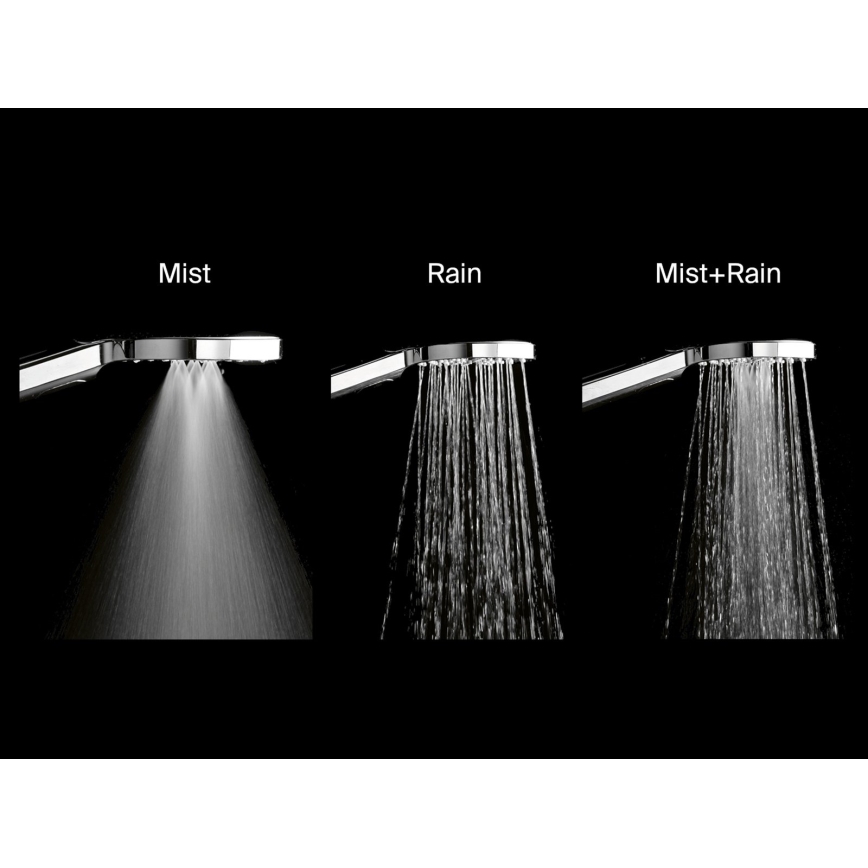Ravak X07P233 - ръчен душ FLAT с бутон, лъскав хром