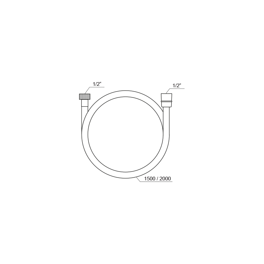 Ravak X07P337 - Пластмасов маркуч за душ 200 см, лъскав хром