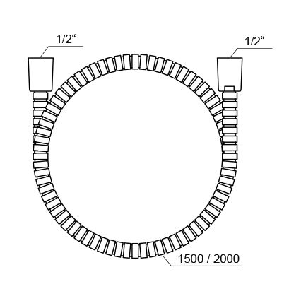 Ravak X07P340 - Душ маркуч 150 см, лъскав хром