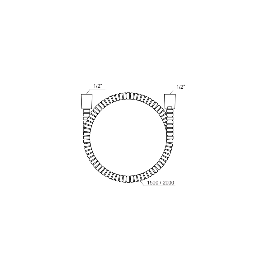 Ravak X07P341 - Душов маркуч 200 см, лъскав хром