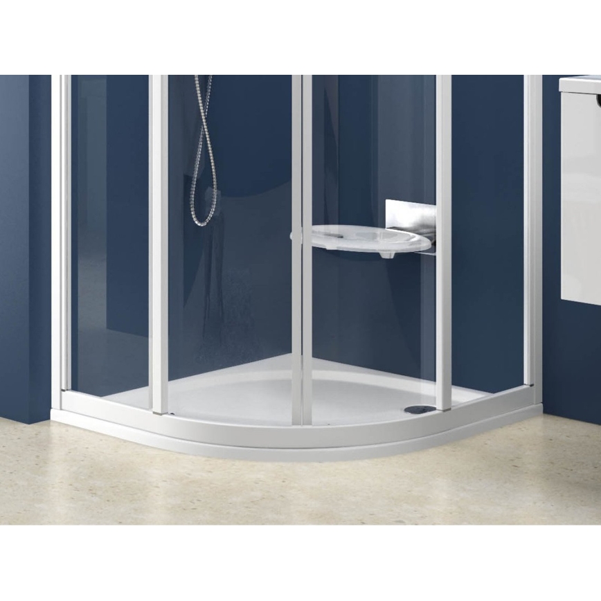 Ravak XA237711010 - Четвъртокръгло душ корито ELIPSO 90x90 см бяло