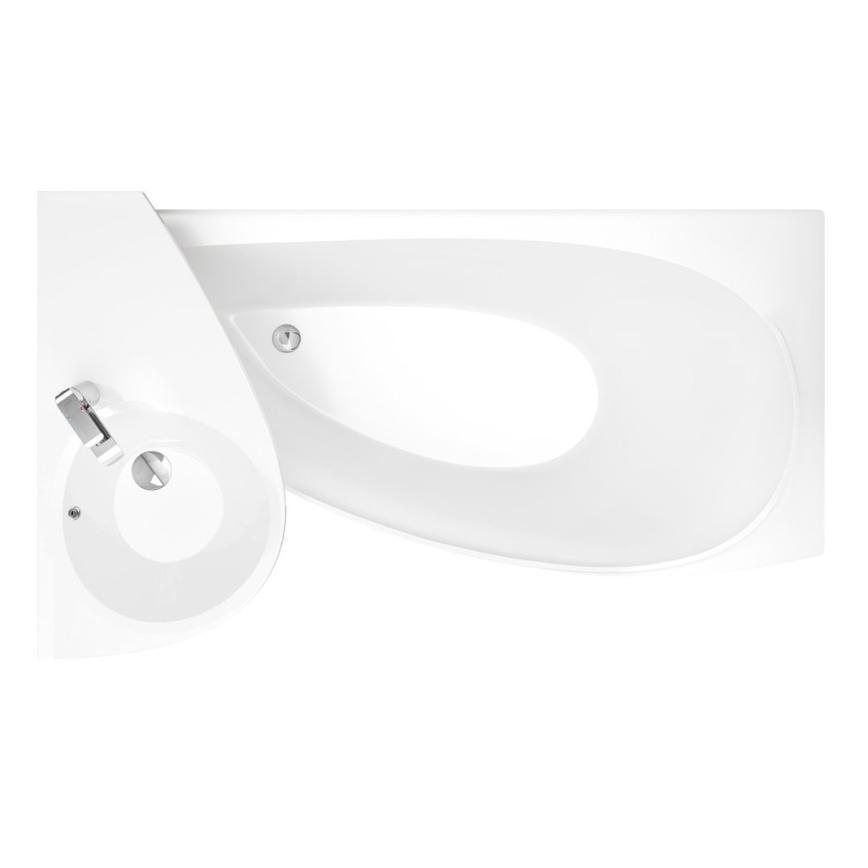 Ravak XJ1P1100000 - Стенна мивка AVOCADO 85x45 cm лят мрамор/бяла