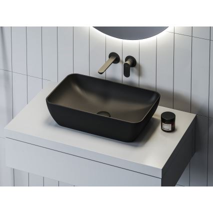 Ravak XJX0D150000 - Мивка за плот CERAMIC SLIM 50x31 см керамика/черна