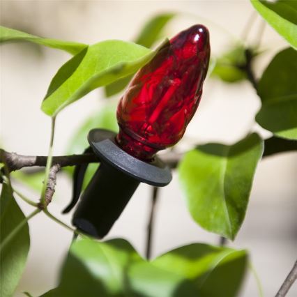 Допълнителен LED външен гирлянд CONE FILAMENT 20xE10 14m цветен/топло бял IP44, Произведено в Чехия
