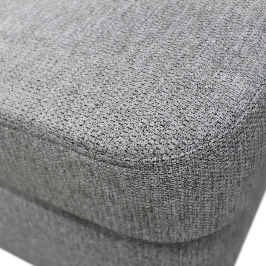 Разтегаем десен ъглов диван в U-образна форма SERPA с място за съхранение, сив