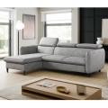 Разтегаем ъглов диван тип L с ракла NISA, ляв, сив