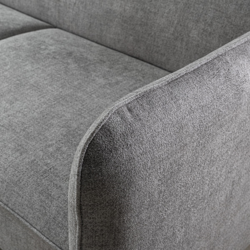 Разтегаем ъглов диван тип L с ракла NISA, ляв, сив