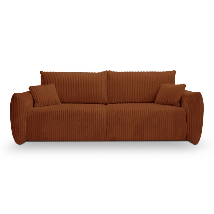 Разтегателен двуместен диван FRIDA кафяв