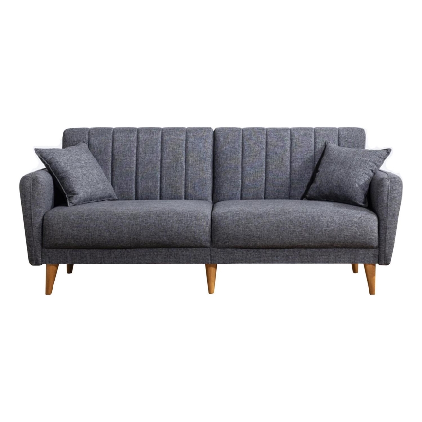 Разтегателен двуместен диван KITO тъмносив