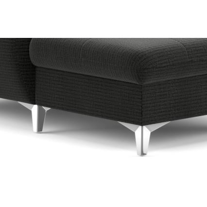 Разтегателен ъглов диван с ракла във формата на U CATANIA, десен, графит