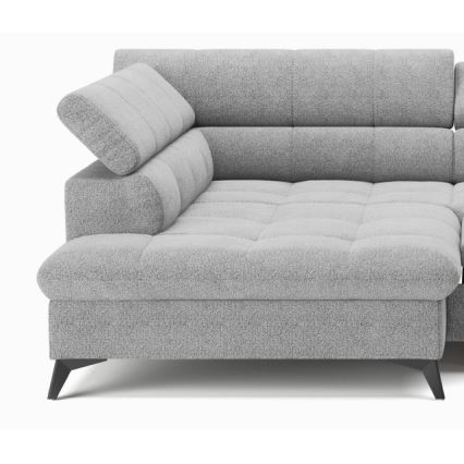 Разтегателен ъглов диван MARANO в лява конфигурация, сив