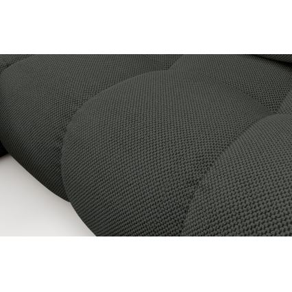 Разтегателен ъглов тапициран диван с място за съхранение, L-форма ALMADA, ляв, антрацит