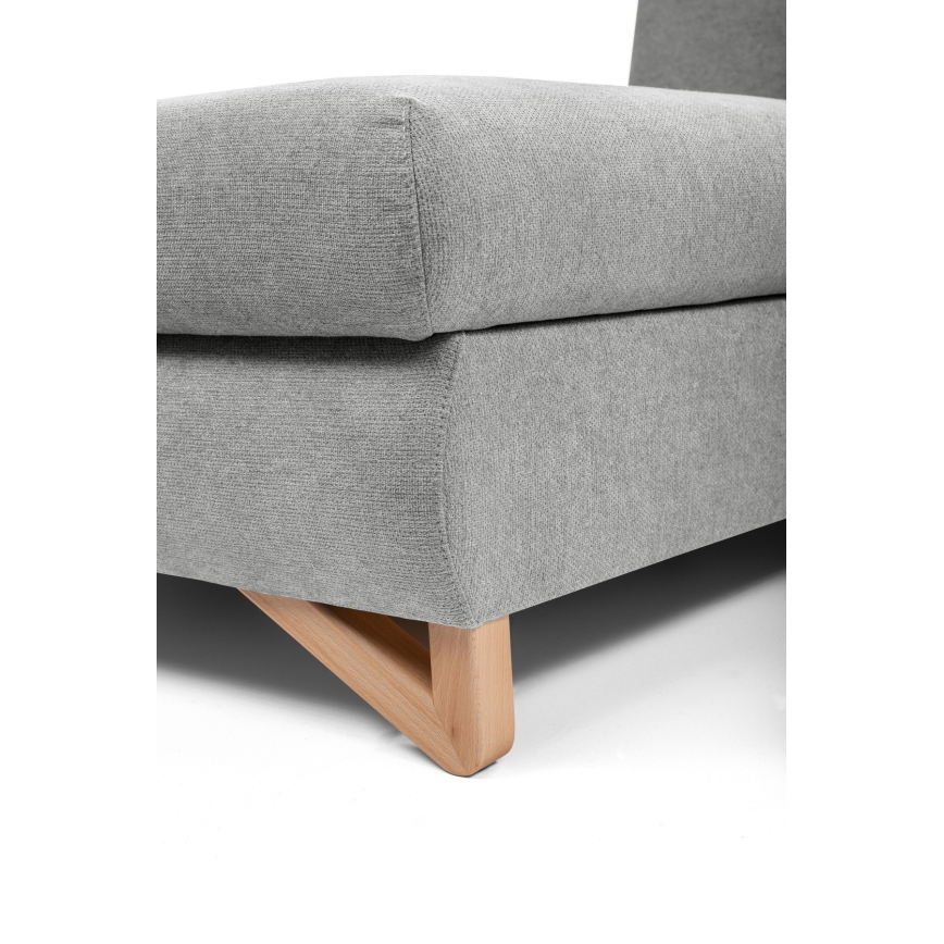 Разтегателен ъглов тапициран холов комплект AVESTA в L с ракла, лява конфигурация, сив