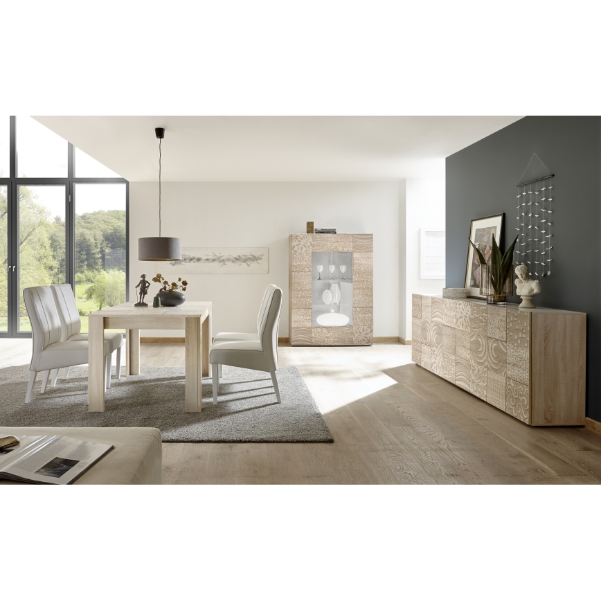 Разтегателна трапезна маса ARIA, дъб Сонома