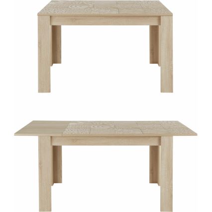 Разтегателна трапезна маса ARIA, дъб Сонома