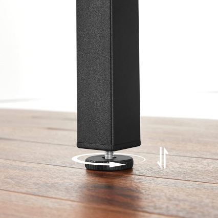 Разтегателна трапезна маса ELDUR, кафява/черна