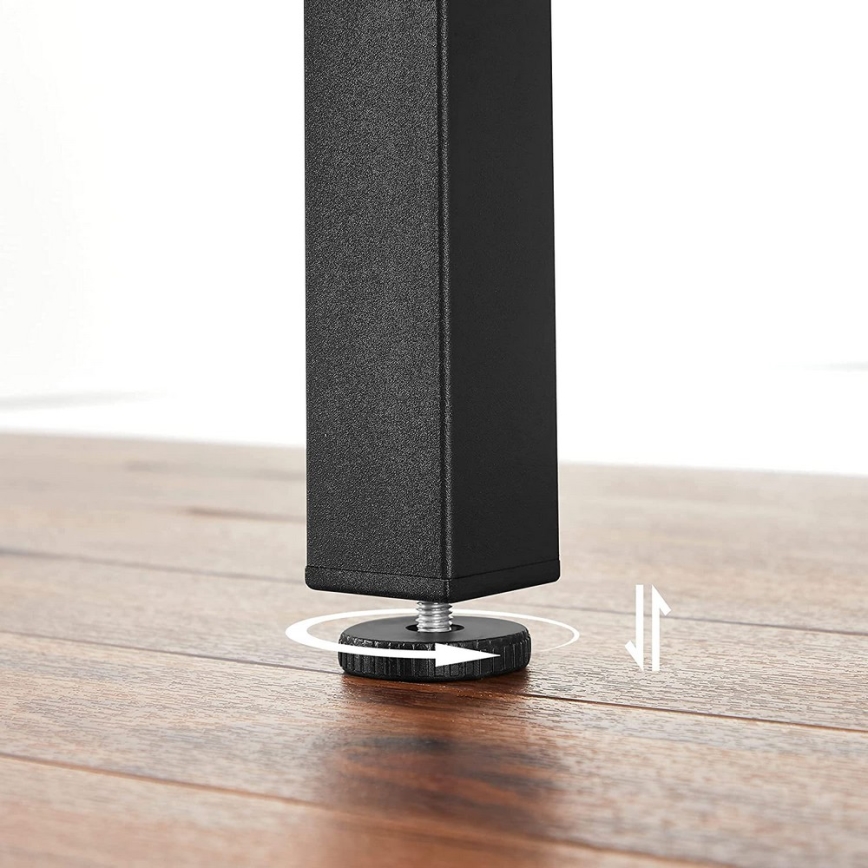 Разтегателна трапезна маса ELDUR, кафява/черна