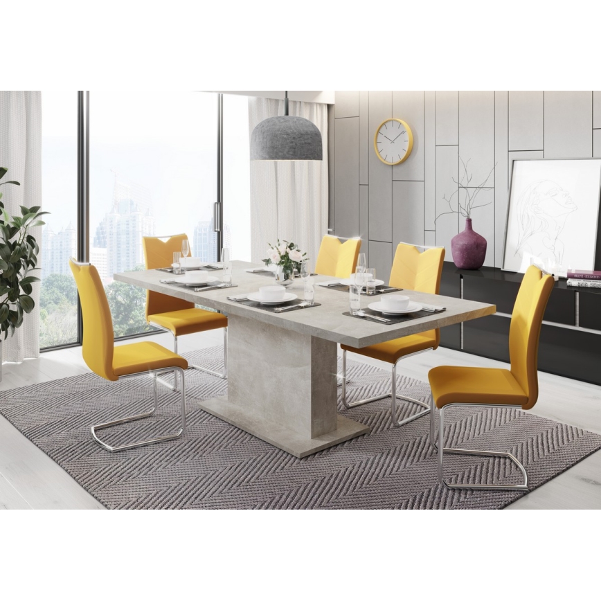 Разтегателна трапезна маса STRAP бетоновосива