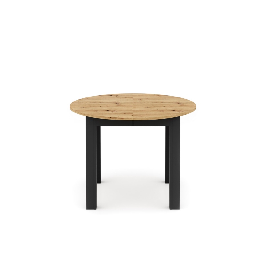 Разтегателна трапезна маса WILY дъб артизан/черна