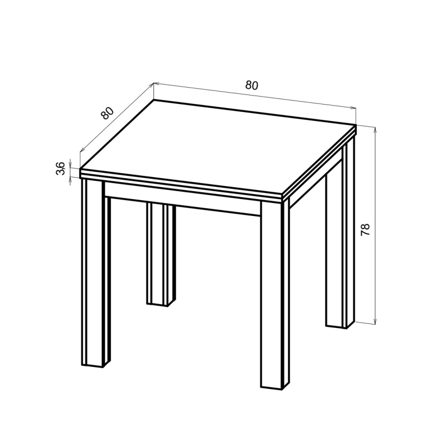 Разтегателна трапезна маса ZARO дъб Artisan/черна