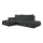 Разтегателна ъглова тапицирана холна гарнитура ALMADA с ракла, L форма, лява, антрацит