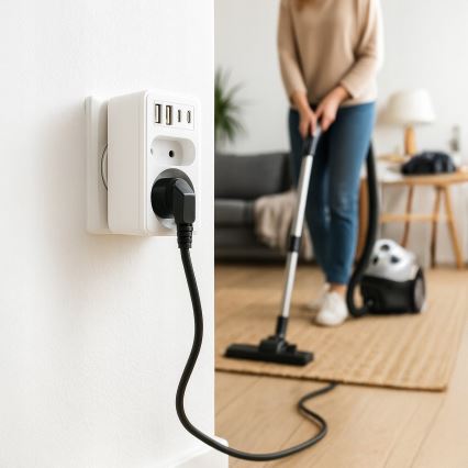 Разклонител 2 гнезда + 2xUSB-C + 2xUSB-A