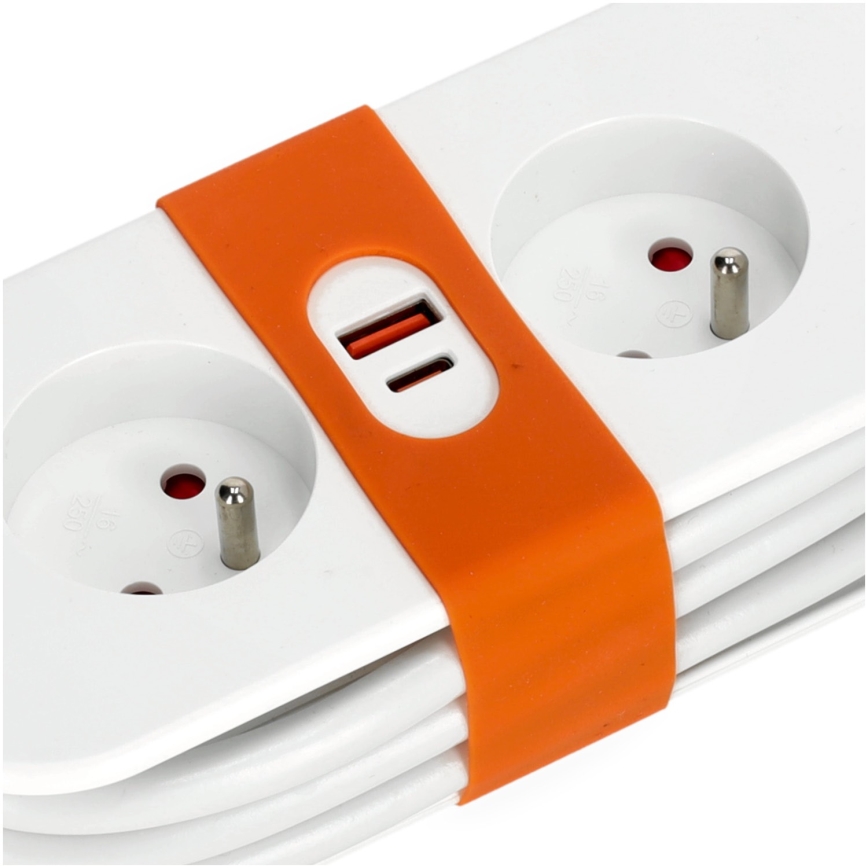 Разклонител 2Z + 2xUSB 1,4 м бял