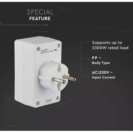 Разклонител 4x2,5A/230V