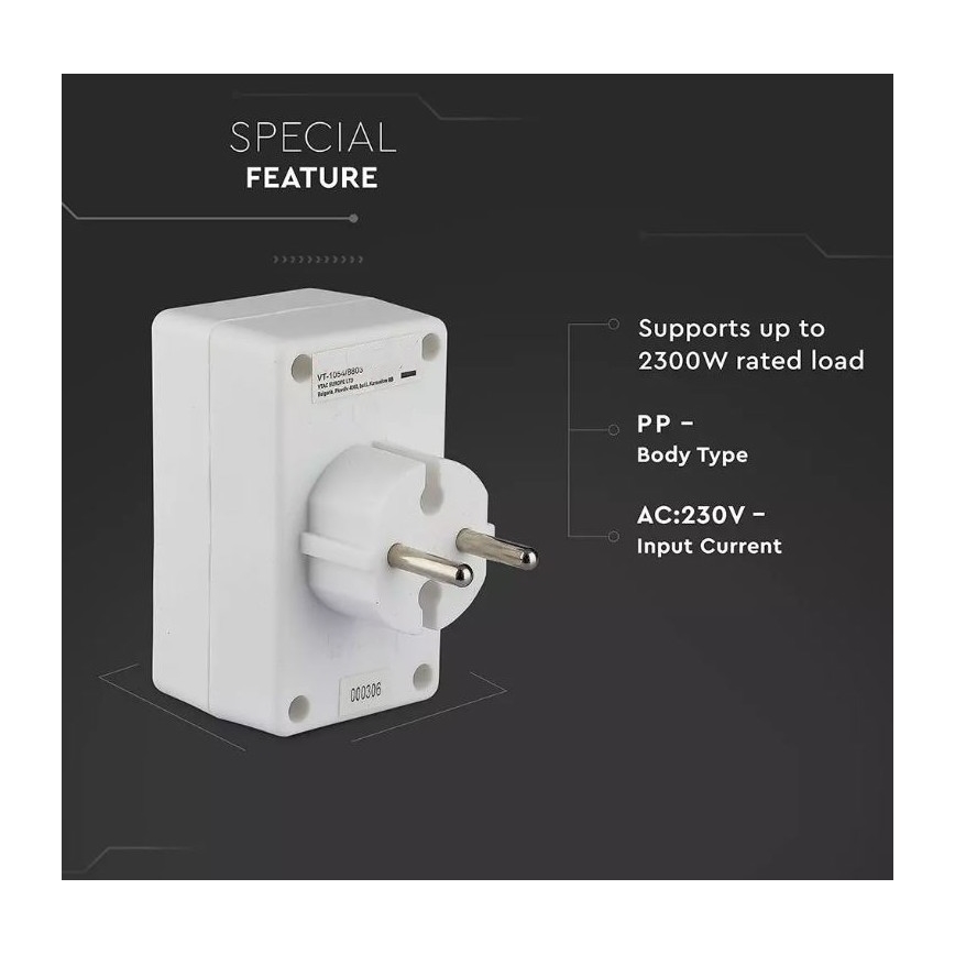 Разклонител 4x2,5A/230V