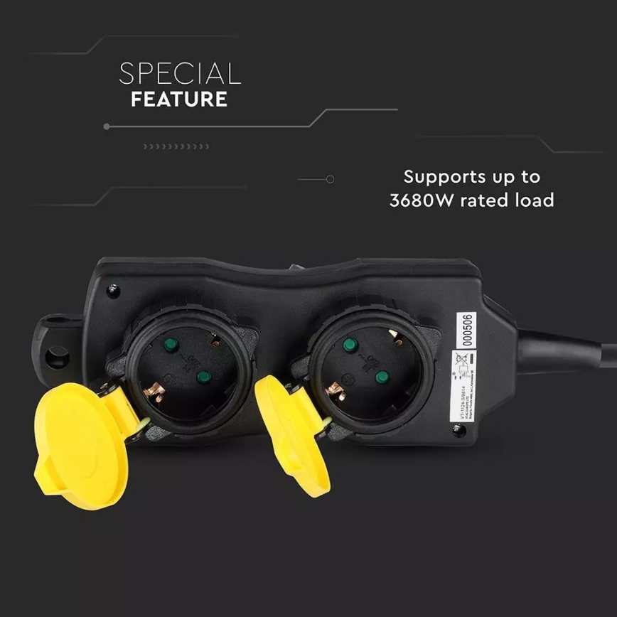 Разклонител 4Z SCHUKO 3m IP44