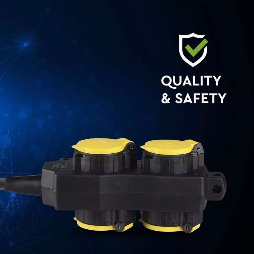 Разклонител 4Z SCHUKO 3m IP44