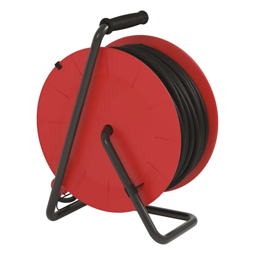 Разклонител с макара с 4 контакта 50m червен IP44