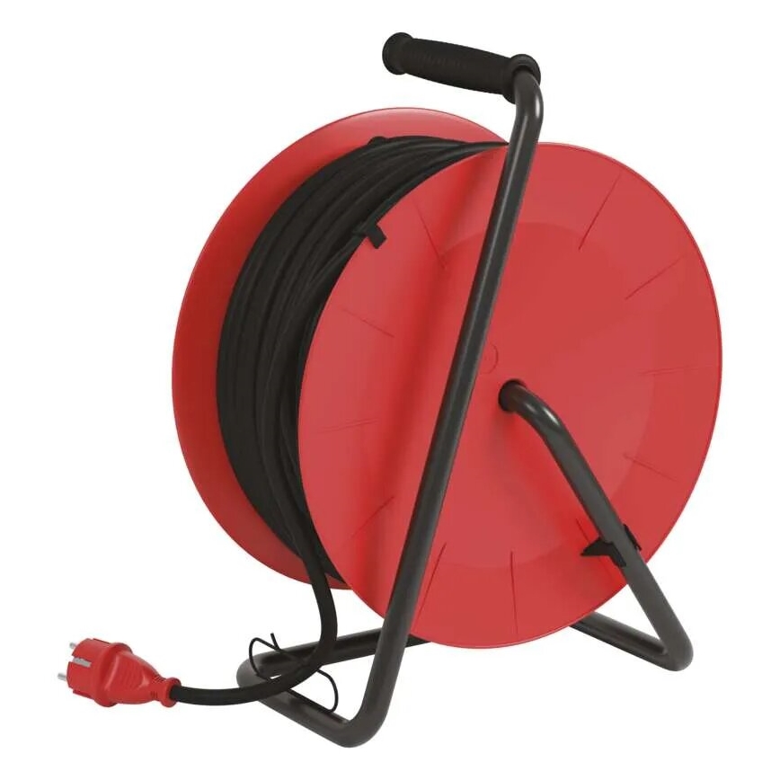 Разклонител с макара с 4 контакта 50m червен IP44