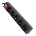 Разклонител с превключвател 5Z Type E 1,5 м черен