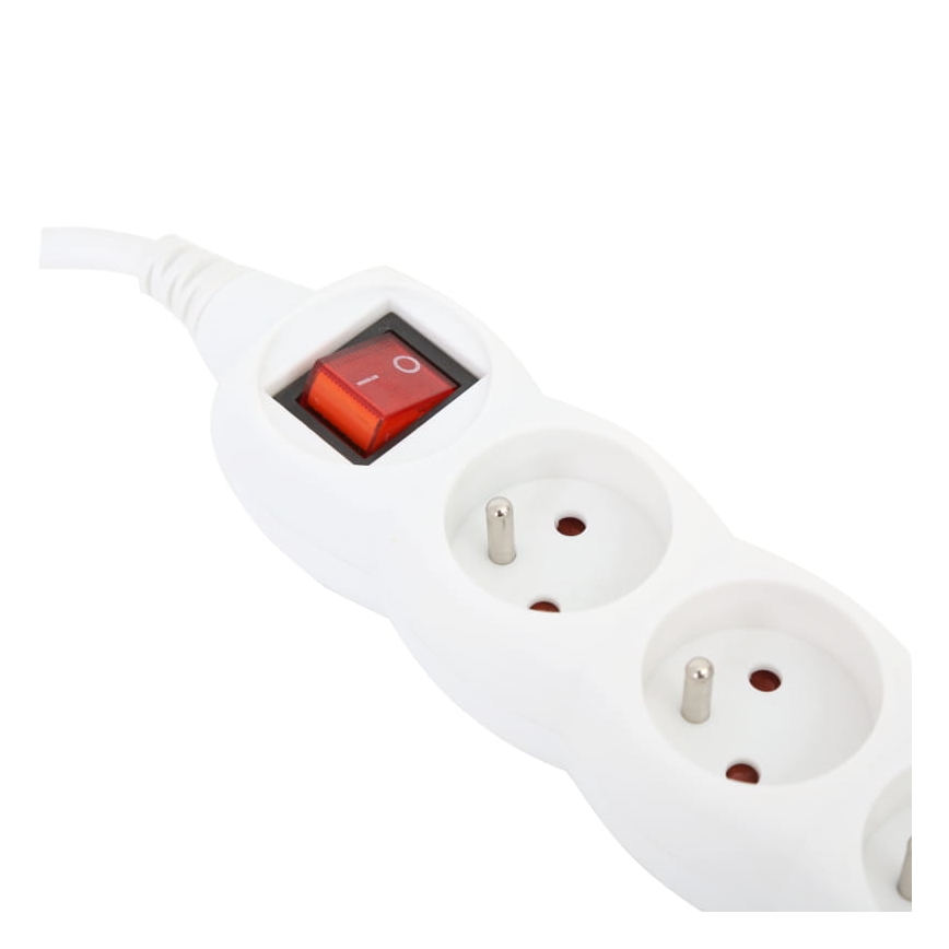 Разклонител с превключвател 5Z Type E 3 м бял