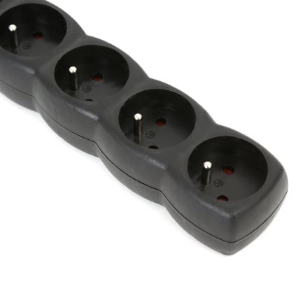 Разклонител с превключвател 5Z Type E 3 м черен