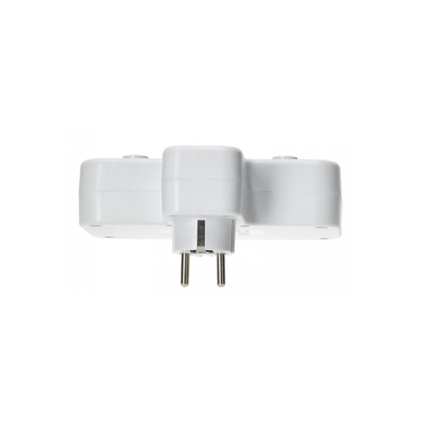 Разклонител с ключ и LED осветление LINEA PRO, 2 SCHUKO гнезда + 3x USB A/C, 4000K, бял