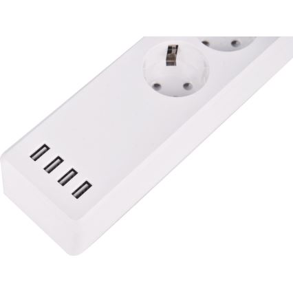 Разклонител с превключвател 1,8 m + 4xUSB/Wi-Fi Tuya SCHUKO