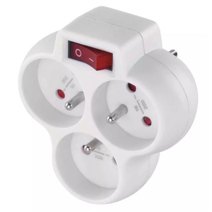 Разклонител с превключвател 3x10A/230V