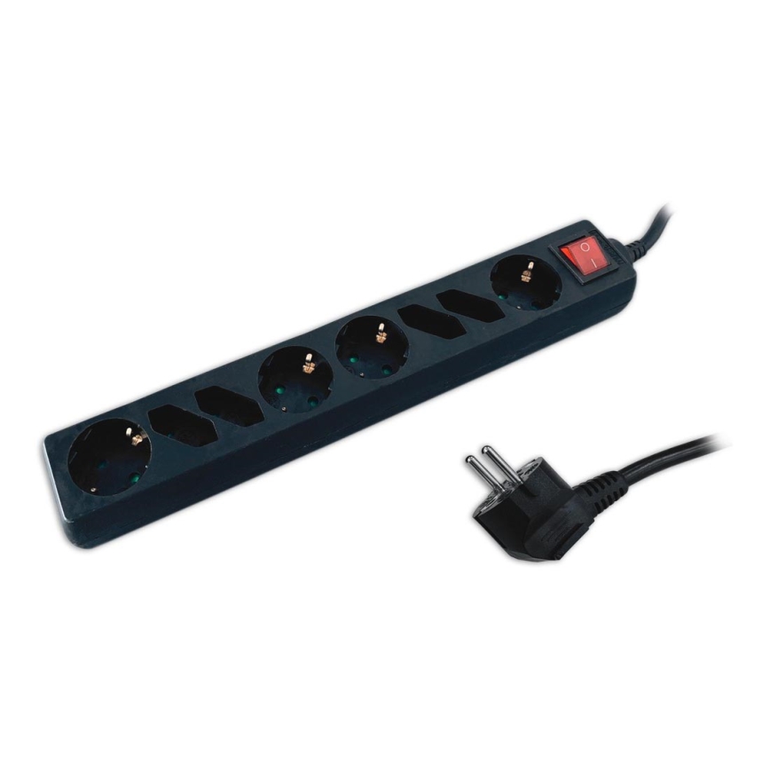 Разклонител с превключвател SCHUKO 8Z 1,5 м