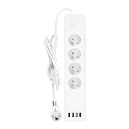 Разклонител с превключвател SMART 1,8 м 4Z + 4xUSB Wi-Fi Tuya
