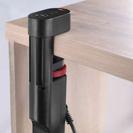 Разклонител с прикачване към маса 3Z + 3xUSB 1,5m черен