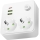 Разклонител с ключ LINEA 2x230V + 3xUSB A/C SCHUKO бял