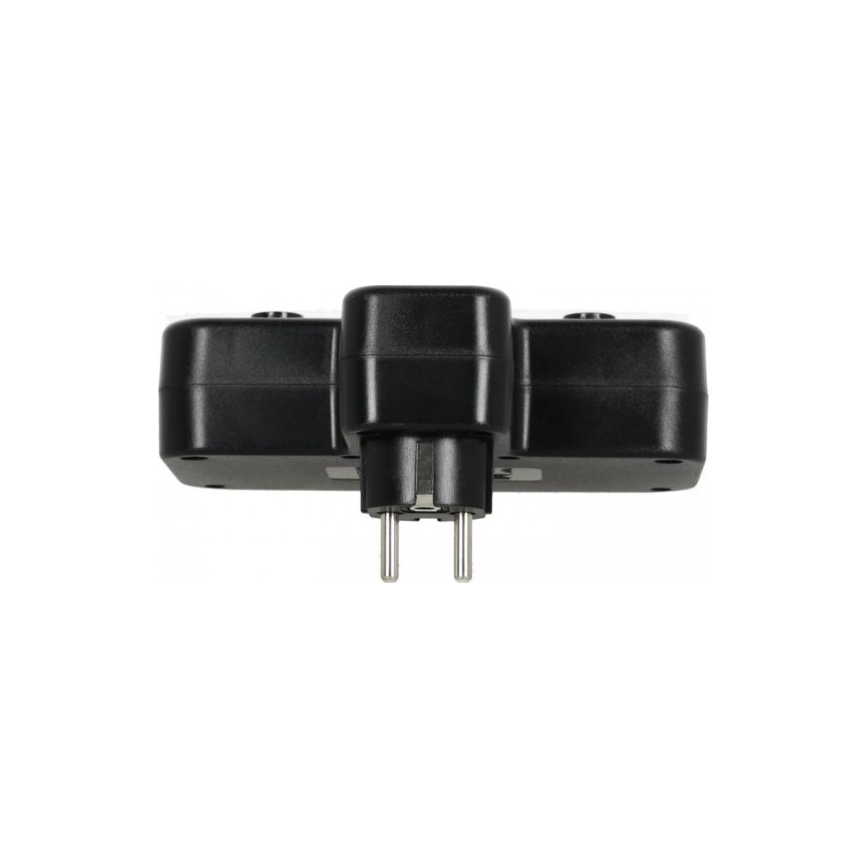 Разклонител с ключ и LED осветление LINEA PRO 2Z + 3xUSB A/C SCHUKO 4000K черен