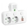 Разклонител с ключ и LED осветление LINEA PRO, 2 SCHUKO гнезда + 3x USB A/C, 4000K, бял