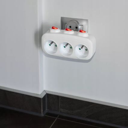 Разклонител с ключове, 3 гнезда