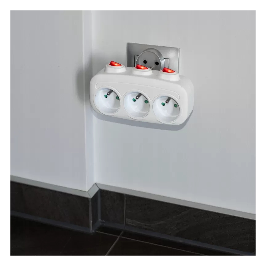 Разклонител с ключове, 3 гнезда