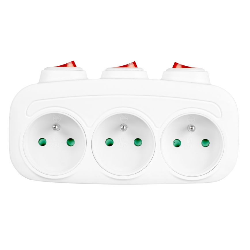 Разклонител с ключове, 3 гнезда